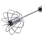 Semi Automatic Hair Dye Accessories , Push Down Mixer Whisk Stainless Steel Material