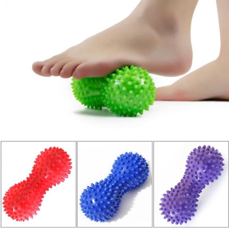 Peanut Shape Shiatsu Foot Massager Yoga Fitness Ball PVC Material Size 150 * 70 * 70 Mm